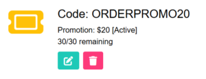Order-level Promo